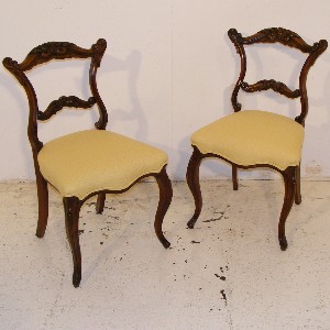 A Pair of  Early Victorian Mahogany Chairs
