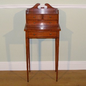 An Edwardian Satinwood and Inlaid Cheveret Desk