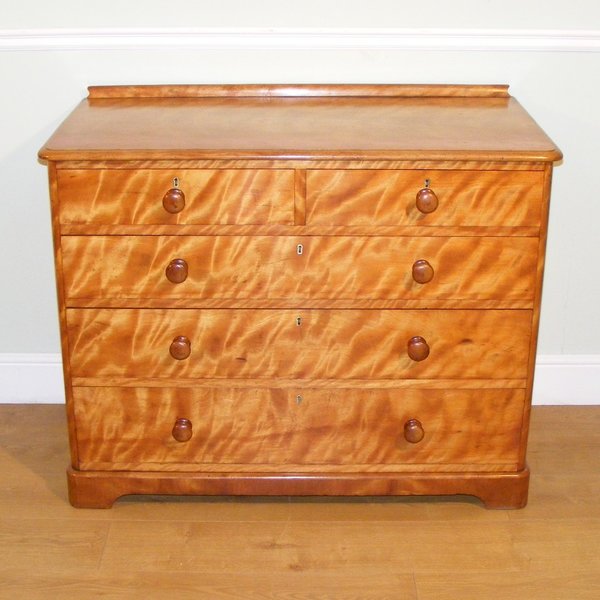 A 19th Century Satin Birch Chest Of Drawers