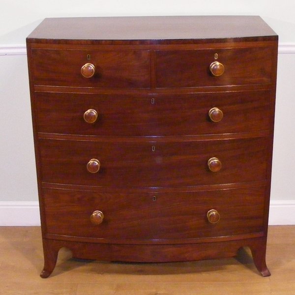 A 19th Century Mahogany And Inlaid Chest