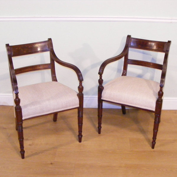 Pair Of George III Carver Chairs.